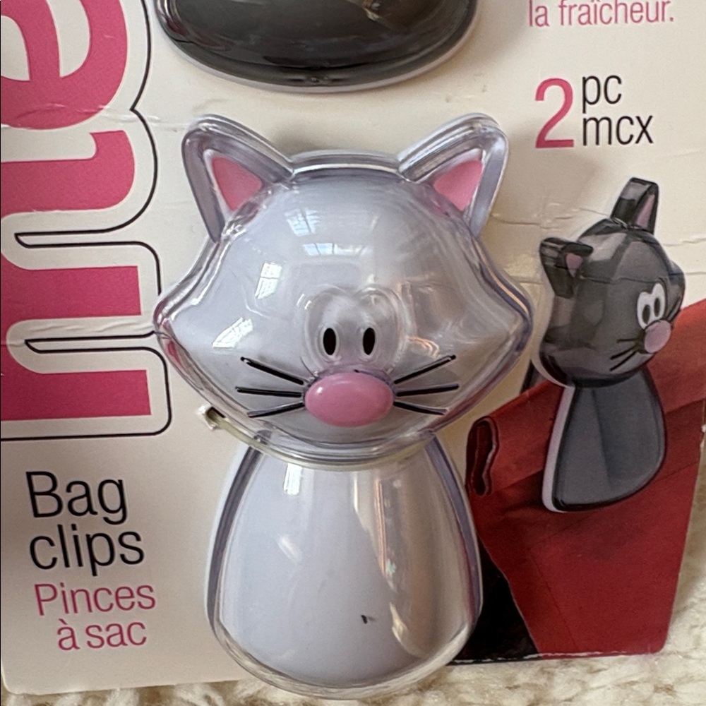 NWT Joie Meow Spice Bottles and Bag Clips Set - Black and White and Grey - Picture 5 of 5